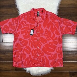 Hugo Boss Men's‎ Size XL Relaxed Fit Drew Camp Short Sleeve Button Up Shirt